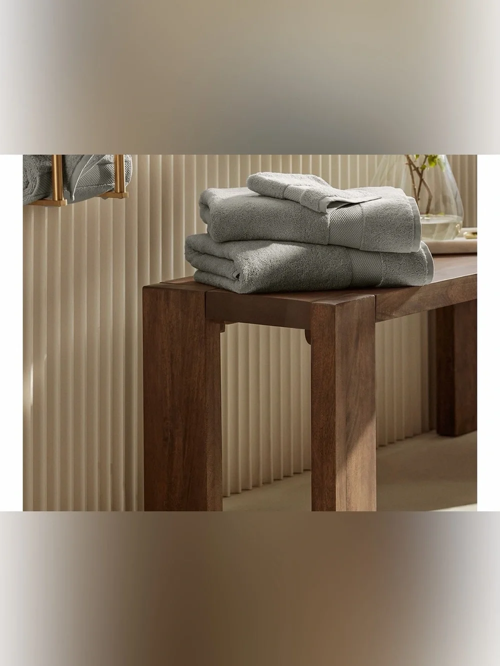 NWT Boll & Branch Plush Bath Towel Set new new new color pewter